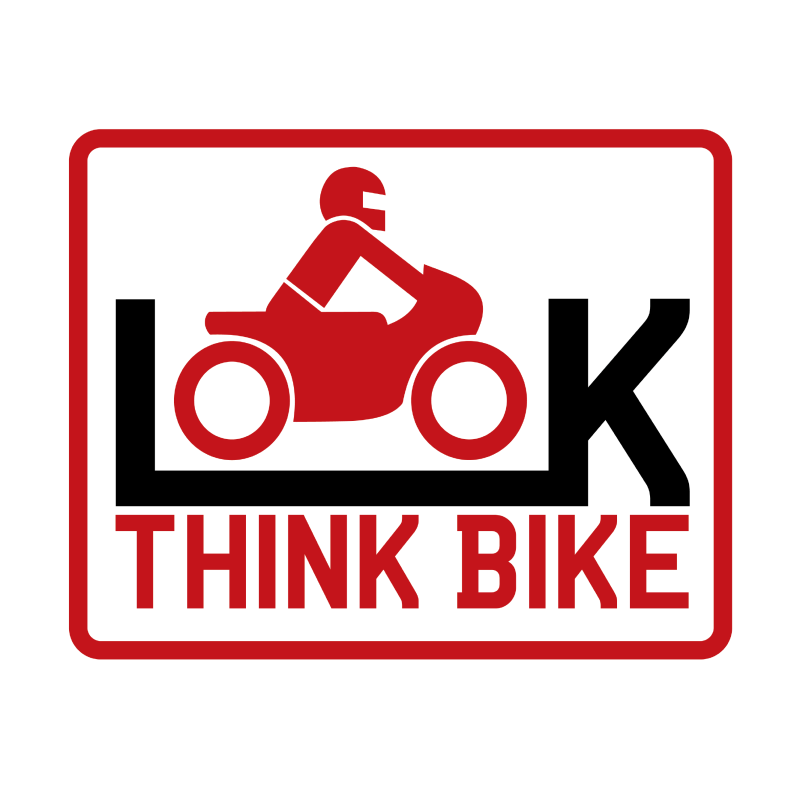 Think Bike Sticker, Car, Van, Warning Awareness Sticker - Image 2